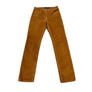 Boden Denim Corduroy Slim Straight Pants Womens US 4R Brown Preppy Academia